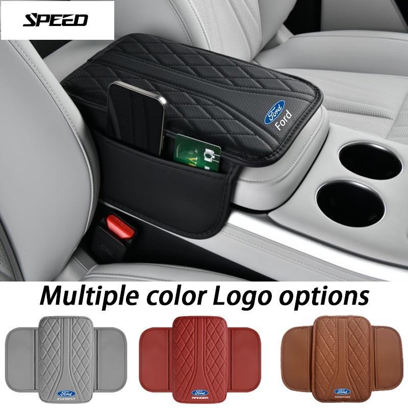 Ford Car หนังรถฟอร์ดมัลติฟังก์ชั่ที่วางแขนกล่องPadถุงเก็บกลางที่วางแขนแผ่นป้องกันBreathable design F