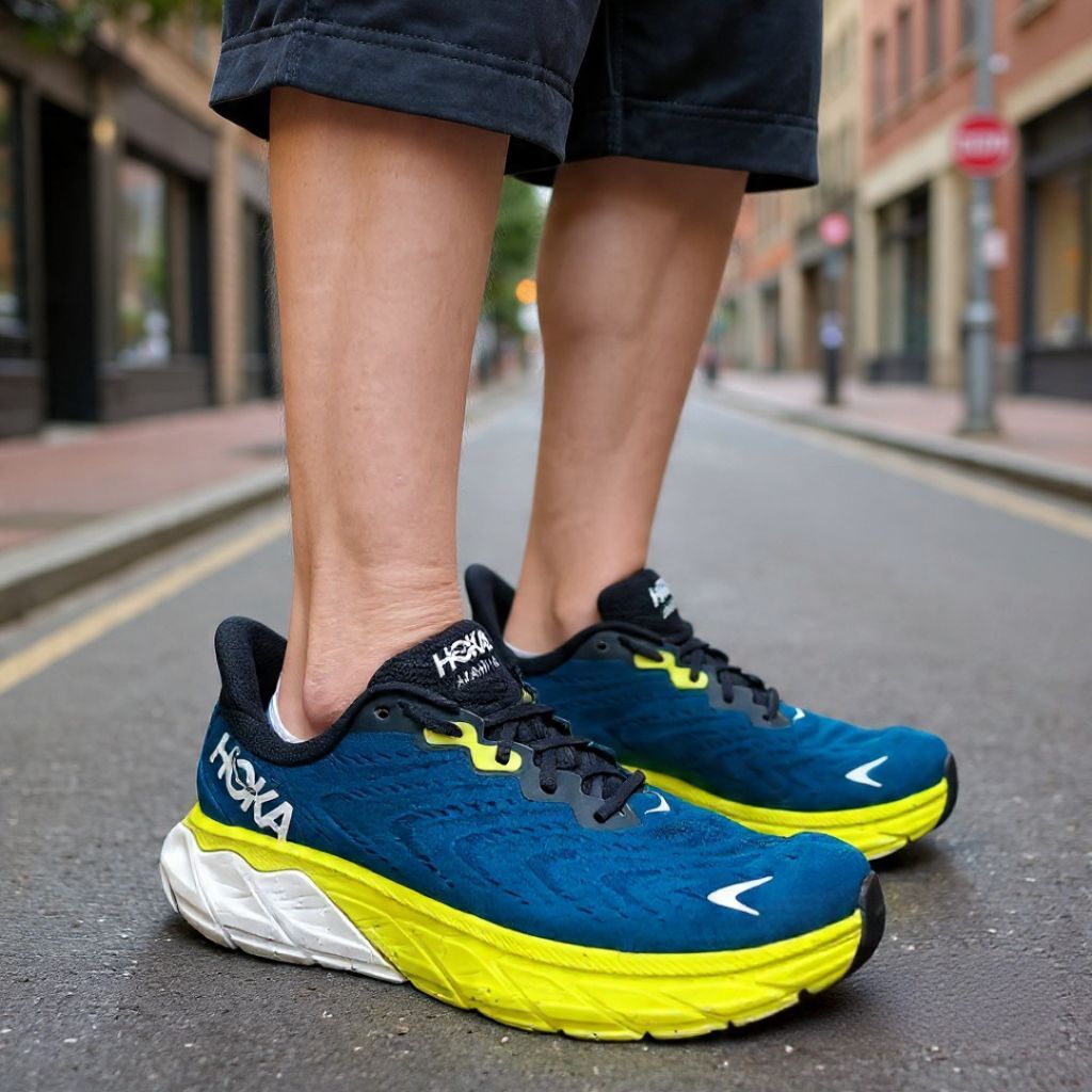 Hoka Arahi 6 Wide สี Blue Graphite🫧✌️มือสองของแท้💯ไซส์ Us12.5 Eu47⅓ 30.5cm 2Eรองเท้าวิ่งมือสอง รองเท