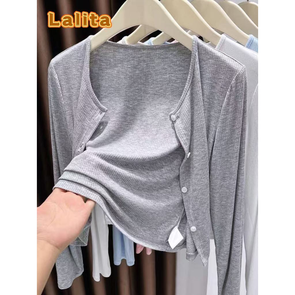 ส่งไวจากไทย เสื้อคาร์ดิแกนแจ็คเก็ตบางเสื้อผ้าป้องกันแสงแดดผ้าคลุมไหล่ผู้หญิง สไตล์ใหม่🍒Lalita