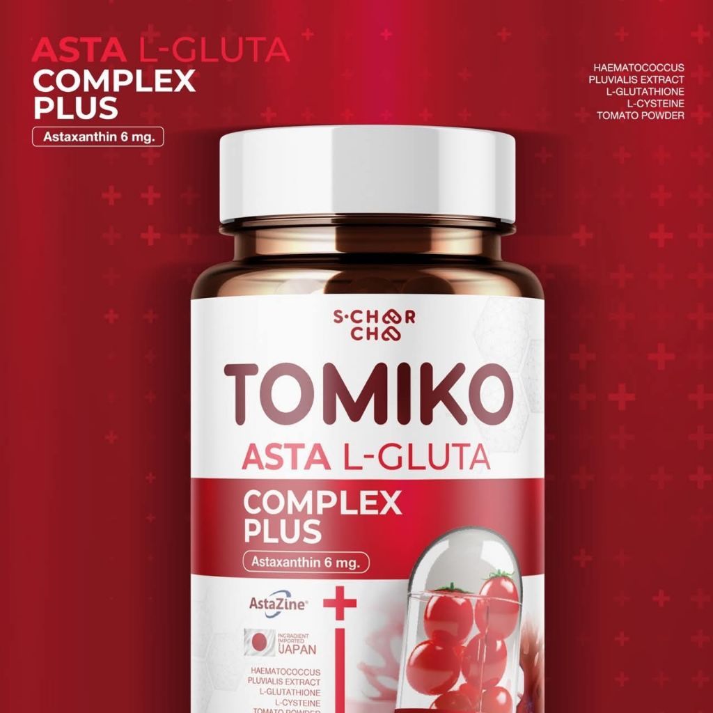 Tomiko ASTA L-GLUTA COMPLEX PLUS อาหารเสริมเร่งผิวขาว