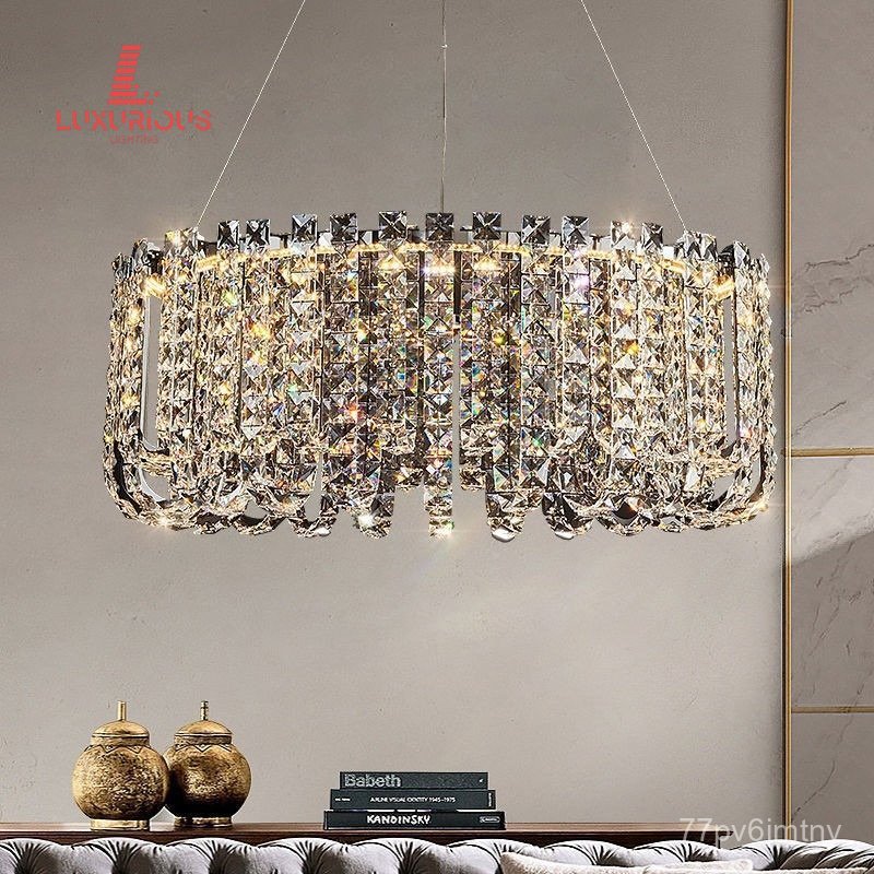 Light Luxury Living Room Chandelier Nordic Crystal Dining Room Chandelier Modern Simple High-End Ele