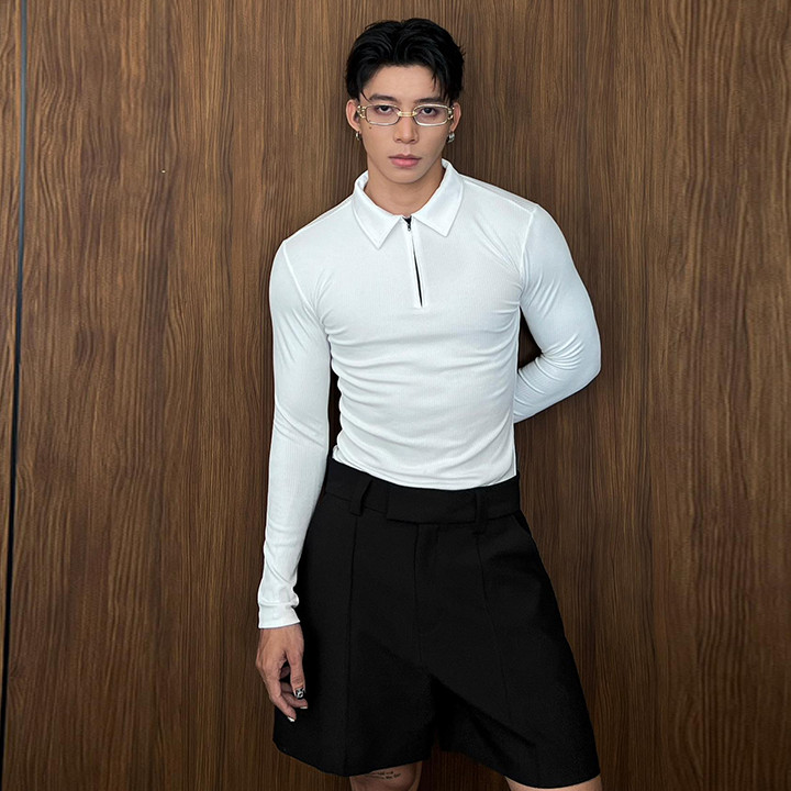 VSTU Store - IAMSAIGON - เสื้อโปโลแขนยาว W24 ซิป YKK ยืดหยุ่นสูง