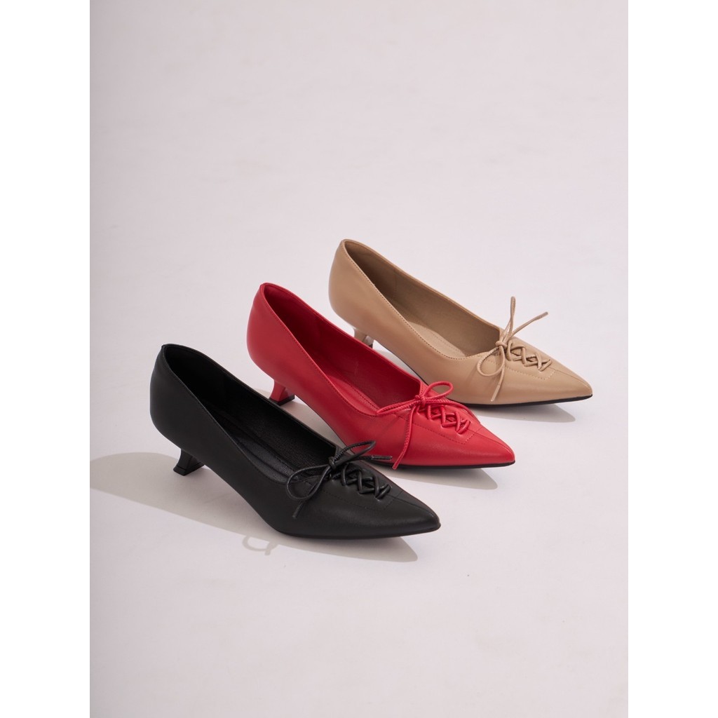 rudy.bkk - G44 รองเท้าหัวแหลม ดีไซน์ผูกเชือกด้านหน้า | ส่งตรงจาก Wilana