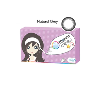 Maxim Colors Blink สี Natural Grey รายเดือน คอนแทคเลนส์สี แม็กซิม จำนวน/กล่อง 2 ชิ้น