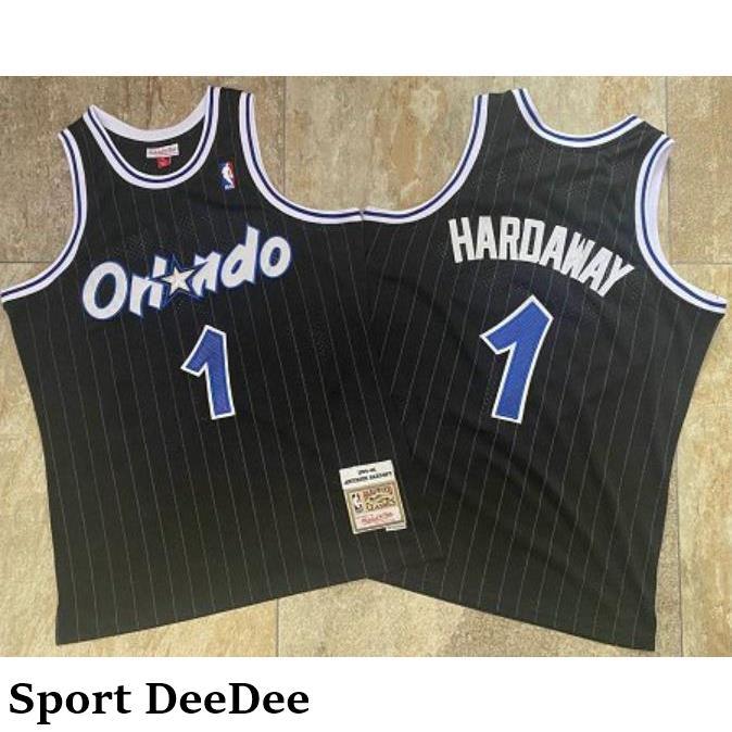 Sport DeeDee！Orlando Magic No.1 Anfernee Hardaway Jersey เสื้อบาสเก็ตบอลปักหนาแน่น ชุดลําลอง เสื้อกั