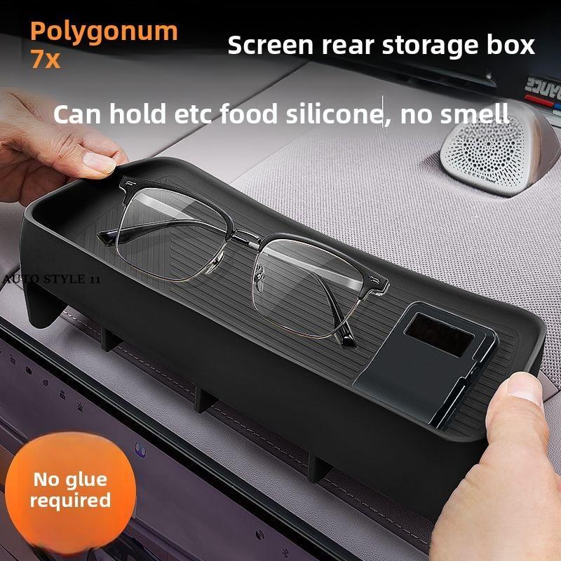 AUTOSTYLE&2025 geely zeekr 7x SUV ev รถพิเศษเฉพาะหน้าจอกล่องเก็บของด้านหลังวัสดุซิลิโคนกาวฟรี Centra