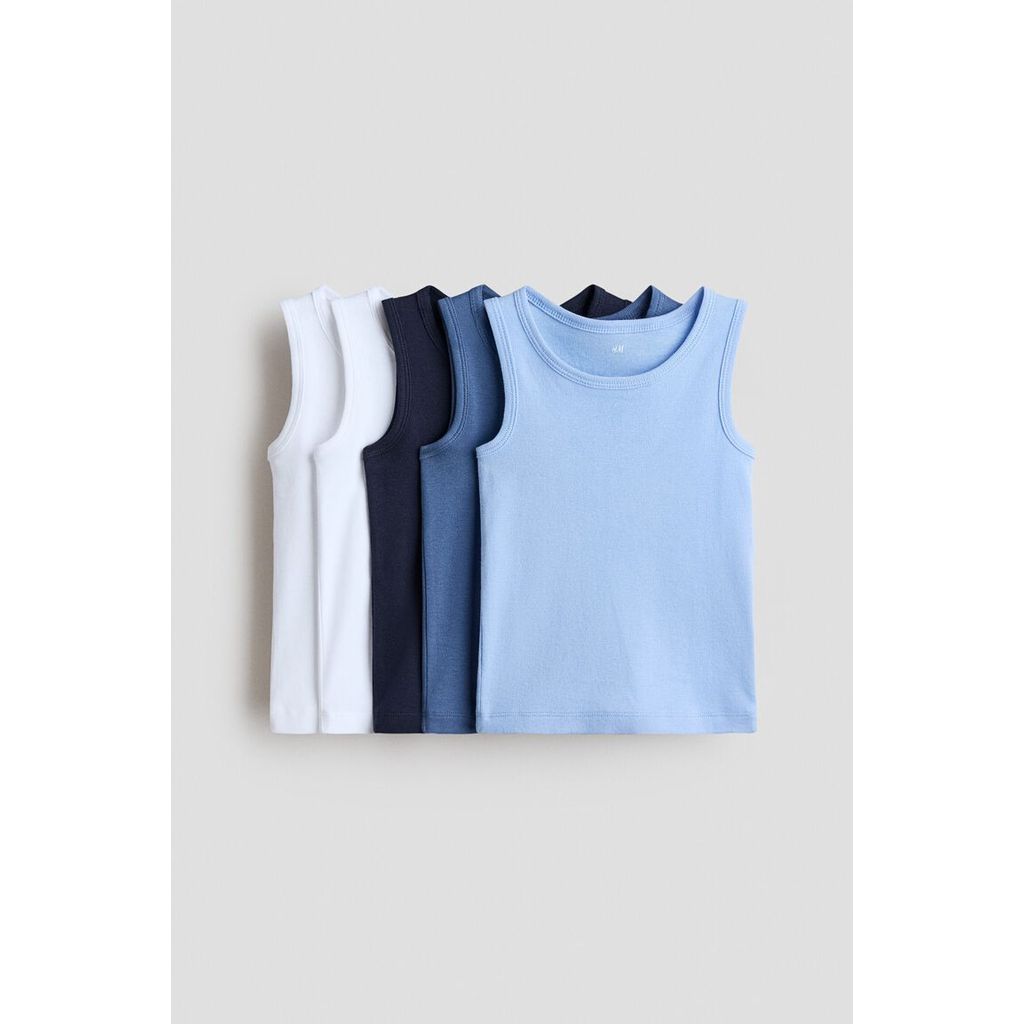 H&M(เอชแอนด์เอ็ม) แพ็ค 5 เสื้อกล้ามคอตตอน Boys 5-pack cotton vest tops 1237563_6