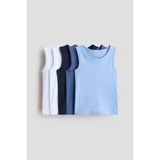 H&M(เอชแอนด์เอ็ม) แพ็ค 5 เสื้อกล้ามคอตตอน Boys 5-pack cotton…