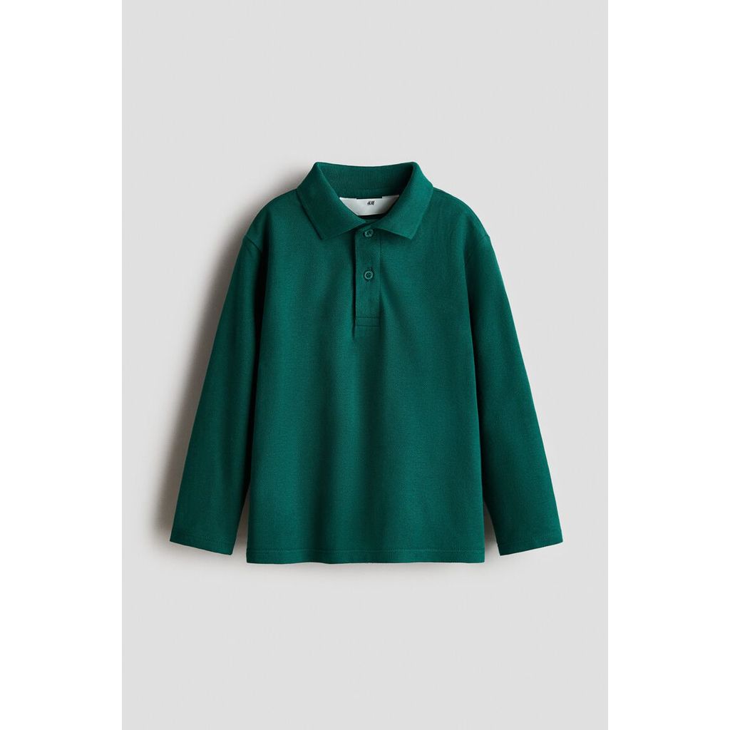 H&M(เอชแอนด์เอ็ม) เสื้อโปโลแขนยาวผ้าฝ้าย Boys Long-sleeved cotton polo shirt 1302375_4