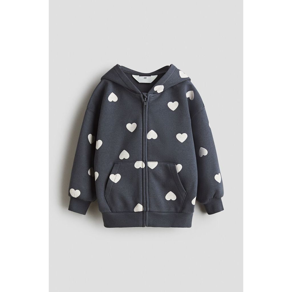 H&M(เอชแอนด์เอ็ม) ฮู้ดดี้ซิปใหญ่แบบโอเวอร์ไซส์ Girls Oversized zip-through hoodie 1280293_4