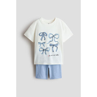 H&M(เอชแอนด์เอ็ม) ชุดผ้าฝ้ายเจอร์ซีย์ 2 ชิ้น เด็กหญิง 133479…