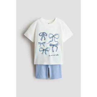 H&M(เอชแอนด์เอ็ม) ชุดผ้าฝ้ายเจอร์ซีย์ 2 ชิ้น เด็กหญิง 1334795_1