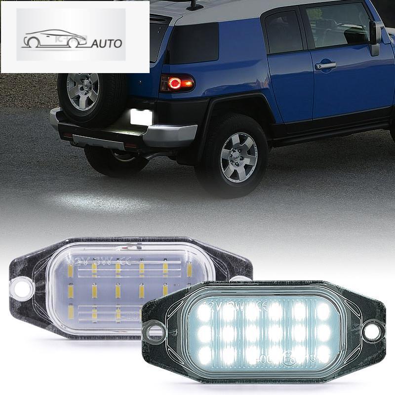 2 ชิ้นสําหรับ Toyota FJ Cruiser Land Cruiser FJ80 Celica Lexus LX450 สีขาว LED จํานวนใบอนุญาตแสง