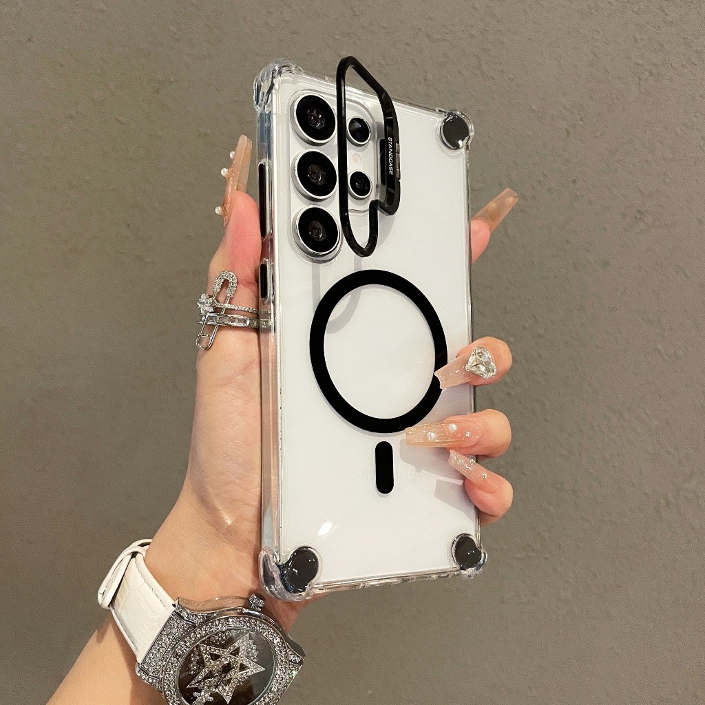 เหมาะสําหรับ Samsung bracket เคสโทรศัพท์แม่เหล็ก S26U S25U S25P S24P S25 S24 S24U S24FE S23U S23P S2