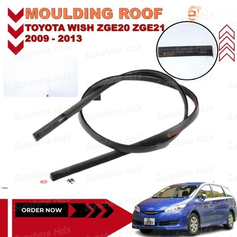 สําหรับTOYOTA ZGE20 ZGE21 WISH 2009-2013 MOLDING ROOF RUBBER OUTER STRIP GETAH BUMBUNG 75551-68020 7