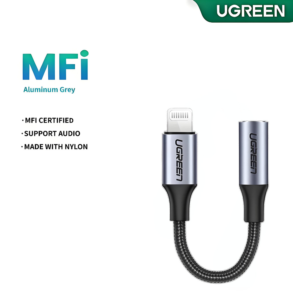 UGREEN  3.5mm Jack AUX Cable MFI Headphones Audio Adapter for ไอโฟน iPhone 11 Pro, 11,  XR, XS