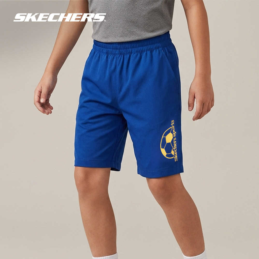 Skechers สเก็ตเชอร์ส กางเกงขาสั้นเด็กผู้ชาย Boys Soccer Team Shorts - SL324B645-00SA (FF)