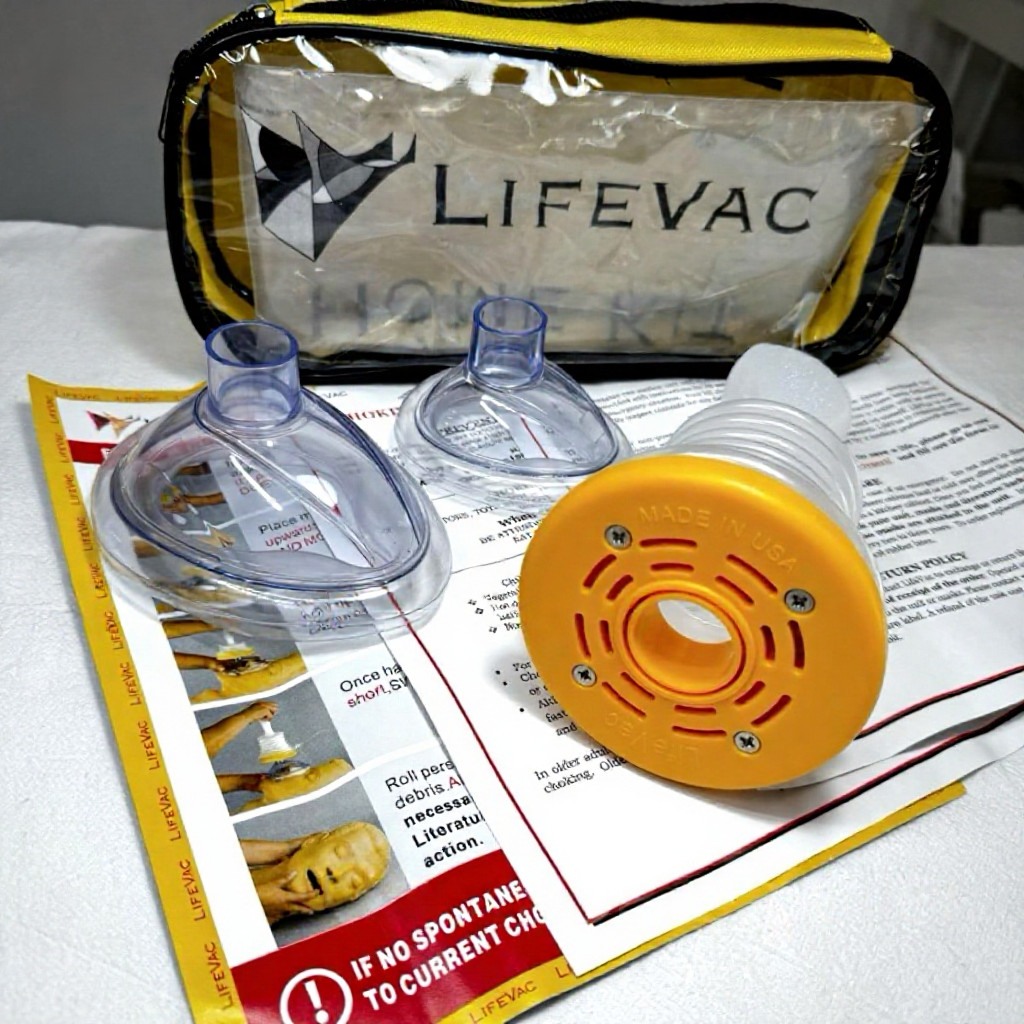 LifeVac Home Kit USA ของแท้ อุปกรณ์ช่วยสำลักอาหารติดคอ ชุดฉุกเฉิน พกพาได้ สำหรับเด็กและผู้ใหญ่