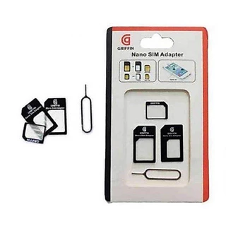 คุณภาพดี👍🏻อะแดปเตอร์แปลง Nano Sim Adapter ตัวแปลงซิม + เข็มจิ้มถาดซิม