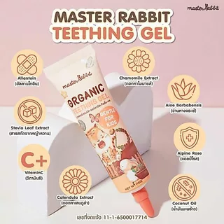 เจลแก้ปวดเหงือก ฟันขึ้น แผลในปาก ร้อนใน Master Rabbit Teething Gel