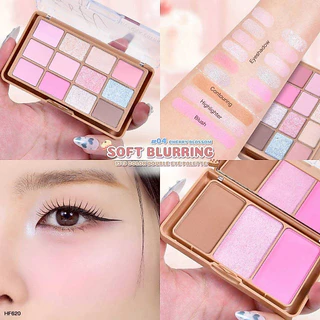 HF620 SIVANNA COLORS SOFT BLURRING 12/3 COLOR DOUBLE EYE PALETTE