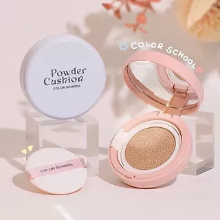 คุชชั่นมัธยม Color School Cushion cc cream รุ่นหน้าฉ่ำ ติดทน ให้ความชุ่มชื้น ป้องกันเหงื่อ ปกปิด คุมมัน กันน้ำ