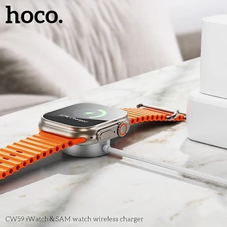 ที่ชาร์จไร้สาย แท่นชาร์จไร้สาย HOCO CW59 แท่นชาร์จไร้สาย wireless charger สำหรับนาฬิกา ระบบแม่เหล็ก Qi จ่ายไฟ 2.5W