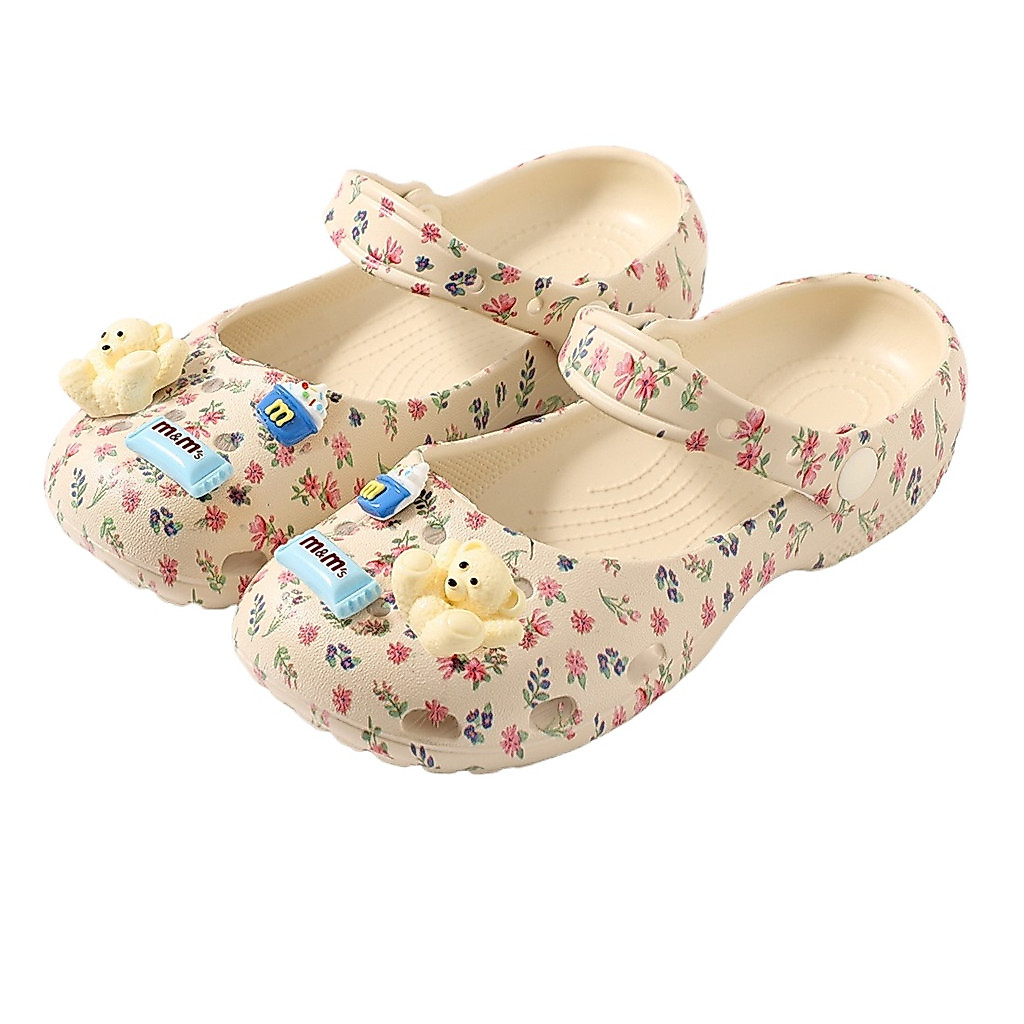 ผู้หญิงรองเท้าแตะชายหาดแฟชั่น Student Girls น้ําหนักเบาคลาสสิก Ballet Clog ขนาด 35-40