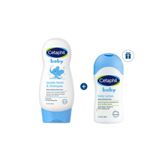 เซตาฟิล Cetaphil Baby Gentle Wash & Shampoo ครีมอาบน้ำและสระผมเด็ก ผิวนุ่มชุ่มชื้น อ่อนโยน ไม่แสบตา 230ml (แพ็คเกจใหม่)