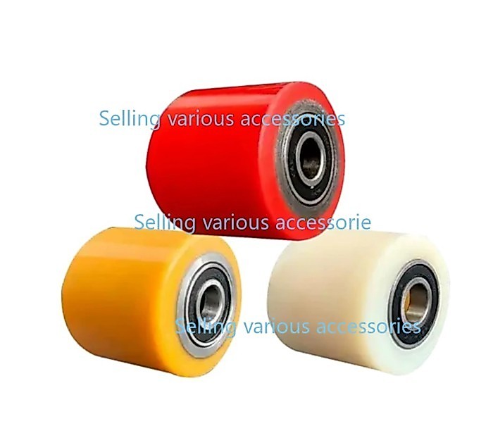 2pcs Nylon Hydraulic Pallet Truck Wheels Hand Pallet Truck Wheel 70*60/80*60 PU Wheel with Bearings