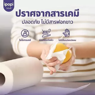 ipopi กระดาษทิชชู่ครัว กระดาษซับน้ำมัน 1 ห่อ ( 2 ม้วน ) กระดาษอเนกประสงค์ แผ่นหนา ใช้ในห้องครัว