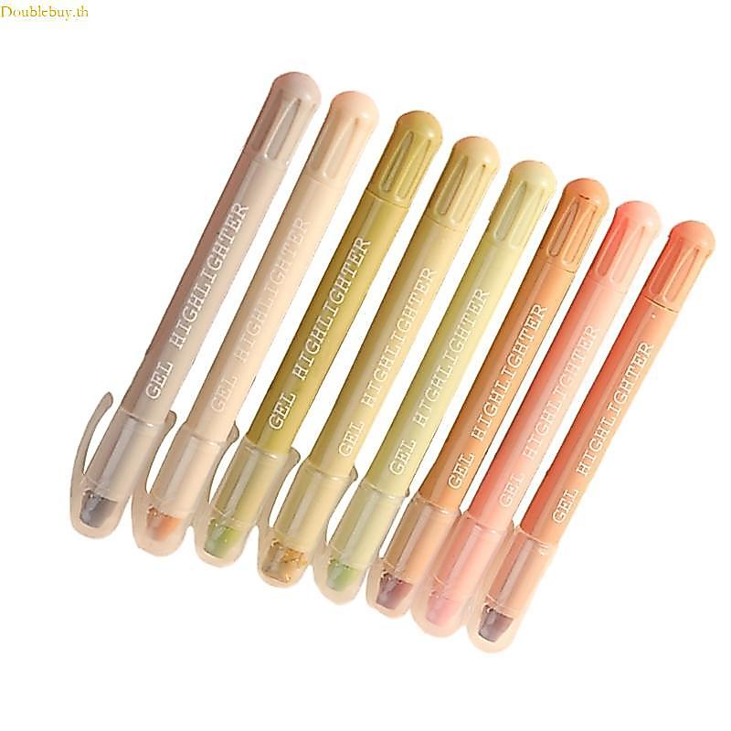 Doublebuy 8 ชิ้น Aesthetic Highlighter ปากกา Bible Highlighter Markers Highlighters ชุดเครื่องเขียนอ
