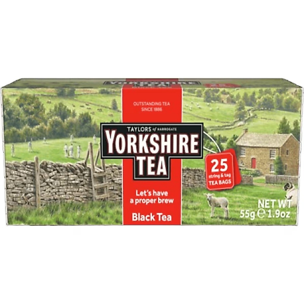 ชายอร์คเชียร์ 25 ถุง (ชาถุง ไม่มีซองบรรจุแยก)/Yorkshire Black Tea Bags 25 pack(Not individually wrapped)