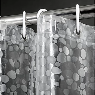 ม่านห้องน้ำ สีใส แบบใส กันน้ำ EVA ม่านอาบน้ำ Shower Curtains 180x180cm ติดตั้งง่าย แถบแม่เหล็กด้านล่าง