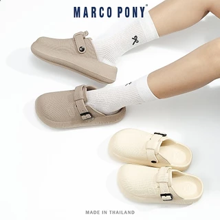 Marco Pony รองเท้าหัวโต รองเท้าแตะผู้หญิงแฟชั่น เพื่อสุขภาพ เบาสบาย ส้นหนา 6 ซม MH9029
