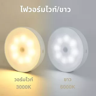 BAANHARDWARE ไฟเซ็นเซอร์ ไฟเซนเซอร์อัตโนมัติ ไฟหัวเตียง ไฟอัตโนมัติ ไฟห้องนอน ไฟled ชาร์จผ่านusb ER-E046