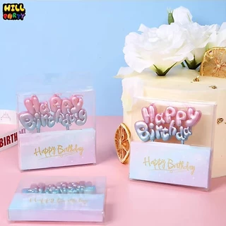 เทียนวันเกิด Happy Birthday เทียนLOVE สีกริก​เตอร์​สดใส พร้อมส่ง