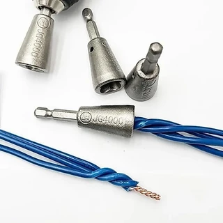 เครื่องตีเกลียวลวดขนาด 1.5-6 เหลี่ยม 6 มม. ด้ามจับสายบิดเร็วของช่างไฟฟ้าสำหรับสว่านมือ สว่านไฟฟ้า และ Kunci Pas Listrik