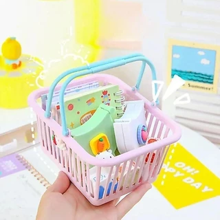พร้อมส่ง MC-3367 ตะกร้าใส่ของน่ารักๆส่ของจุกจิกน่ารัก ใส่เครื่องเขียน ตุ๊กตา สีสวย น่ารัก