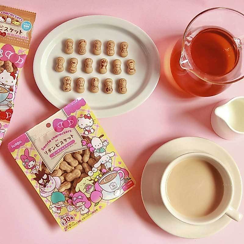 ญี่ปุ่นนําเข้า Hokka Seika Hokka บิสกิต Original Sanrio บิสกิตกรอบ Bowknot Shape Bagged ญี่ปุ่นนําเข