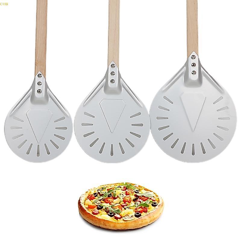 CBY* Perforated Pizza Peel อลูมิเนียม Handle Pizza Peel เครื่องมือสําหรับเบเกอรี่ห้องครัว