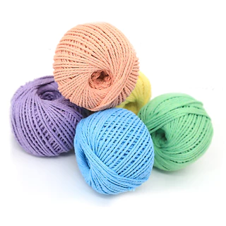 เชือกฟอกนิ่ม ขนาด2mm เชือกถัก น้ำหนัก100g เชือกถักกระเป๋า หมวก มีสีต่างๆให้เลือก พร้อมส่งจากไทย