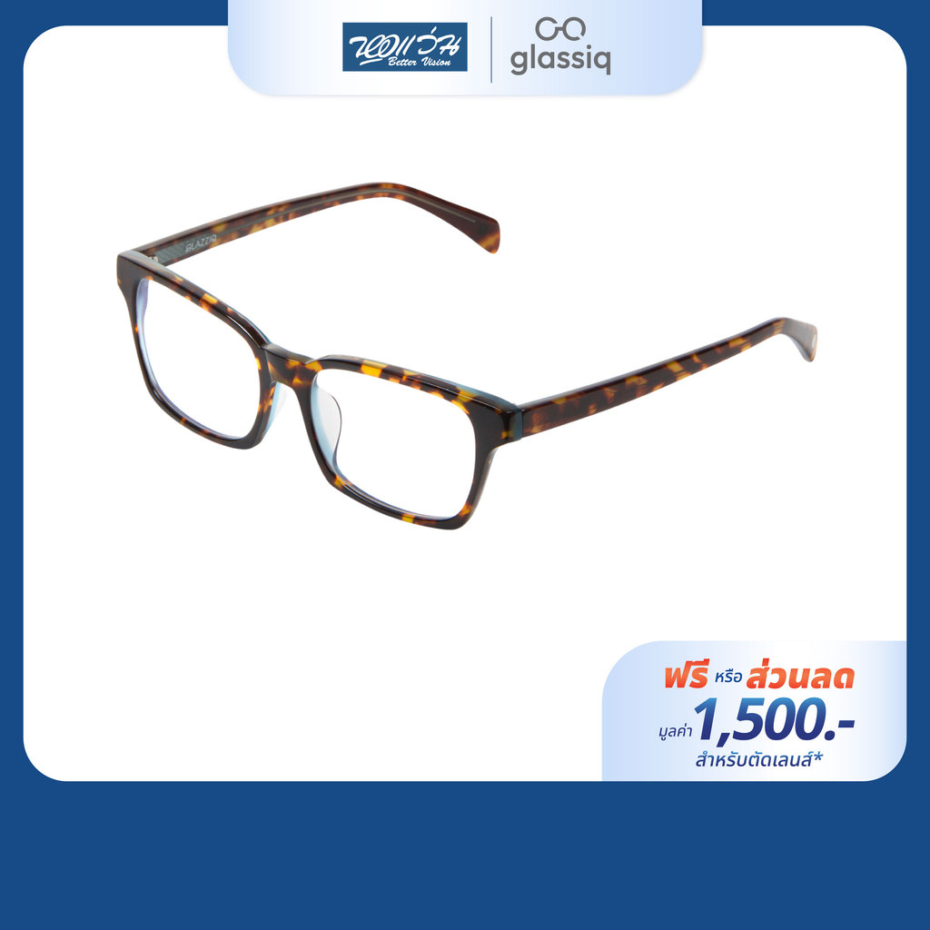 [ราคาลด ล้างสต๊อก!] [ฟรีคูปองเลนส์ 1,500.-] glassiq กรอบแว่นตา รุ่น Bernard