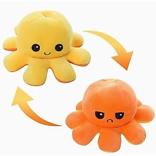 ตุ๊กตาปลาหมึกมหัศจรรย์ เปลี่ยนหน้าได้ 20cm สลับสีพลิกด้านได้ Reversible Octopus ของเล่นคลายเครีย