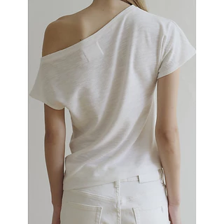 (สินค้าพร้อมส่ง) Hounddown - Sil Off-Shoulder Top