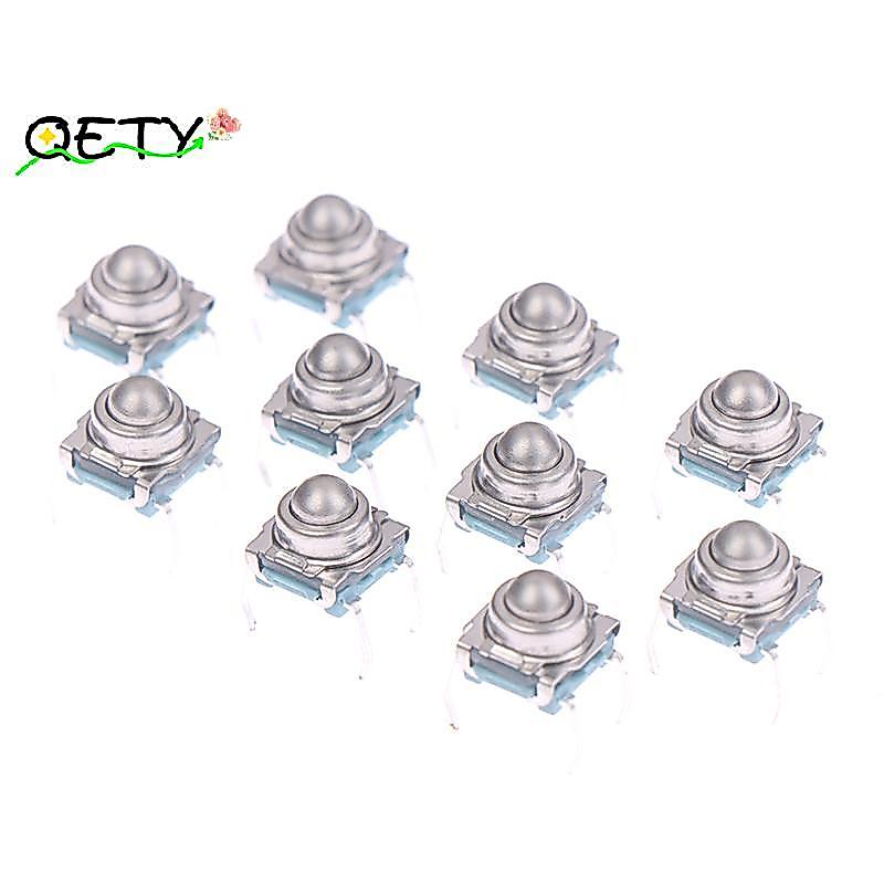 [qetyellow] 10 ชิ้น TS-F007 7*7 โลหะลูกเหล็กรีเซ็ตสวิทช์ DIP ประเภท 4 พินสวิทช์สัมผัส TH