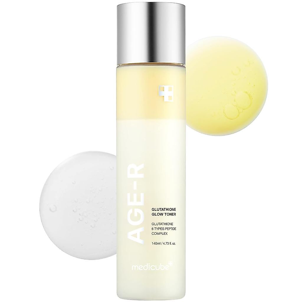 MedicubeAge-RGlowMilkyToner|Low-IrritationDoubleLayerTonerforGlassGlowwithPeptide-Radiance,Hydration