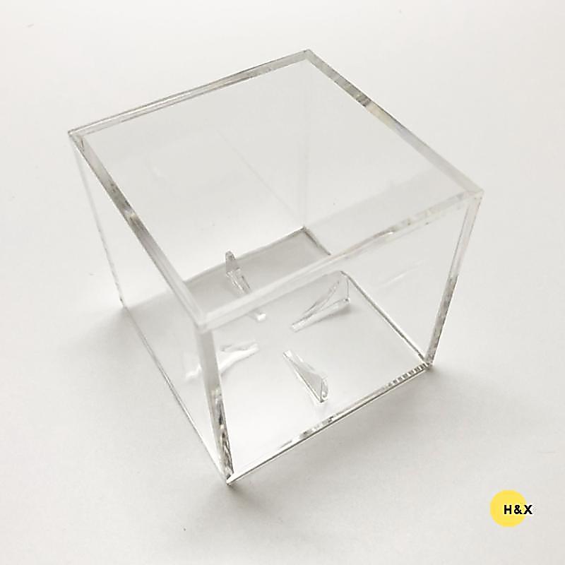 เคสแสดงผลเบสบอล H&X 80x80x80 มม. กล่องเก็บของสะสมอะคริลิคโปร่งใส
