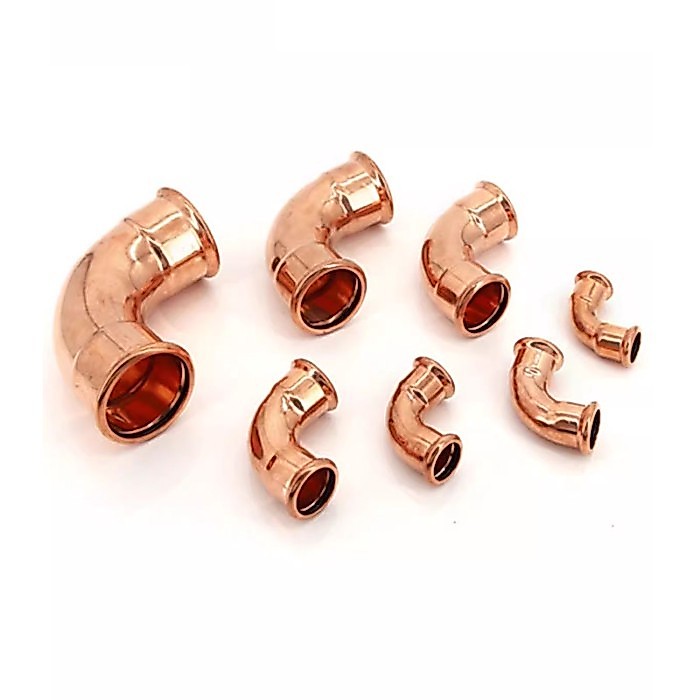TP2 purple copper fittings 15-54mm 90 degree single clamp pressure elbow 90 degree water pipe joint