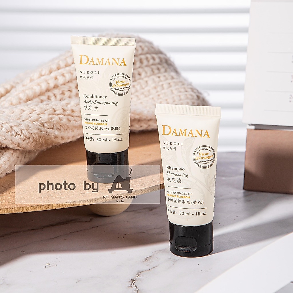 DAMANA Hotel Care Orange Blossom Series แชมพู ครีมนวดผม ครีมอาบน้ํา และโลชั่นบํารุงผิว 30ml Set OJ3O